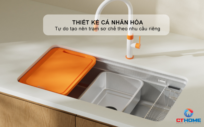 CHẬU RỬA CHÉN BÁT KONOX PHIÊN BẢN CÁ NHÂN HÓA TARI SMART 7047PP  TARISMART7047PP 1