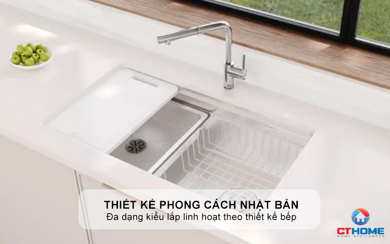 CHẬU RỬA CHÉN BÁT KONOX PHONG CÁCH NHẬT CHỐNG XƯỚC TARI SMART 780 TARISMART780 1