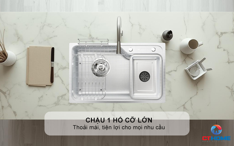 CHẬU RỬA CHÉN BÁT KONOX PHONG CÁCH NHẬT CHỐNG XƯỚC TARI SMART 8050 TARISMART8050 4