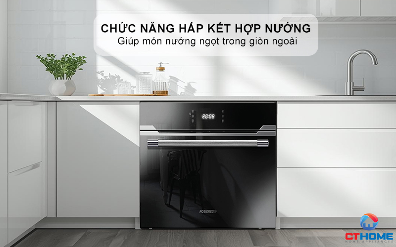 Chức năng hấp kết hợp nướng giúp món nướng ngọt trong giòn ngoài