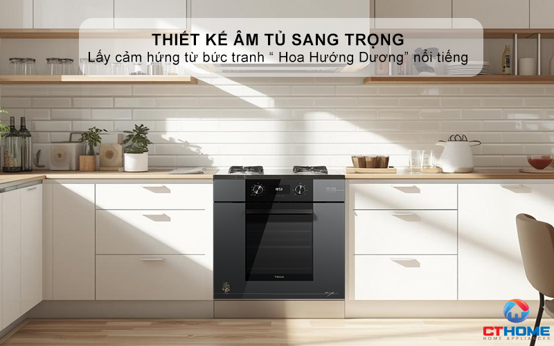 Thiết kế âm tủ sang trọng - Lấy cảm hứng từ bức tranh “ Hoa Hướng Dương” nổi tiếng