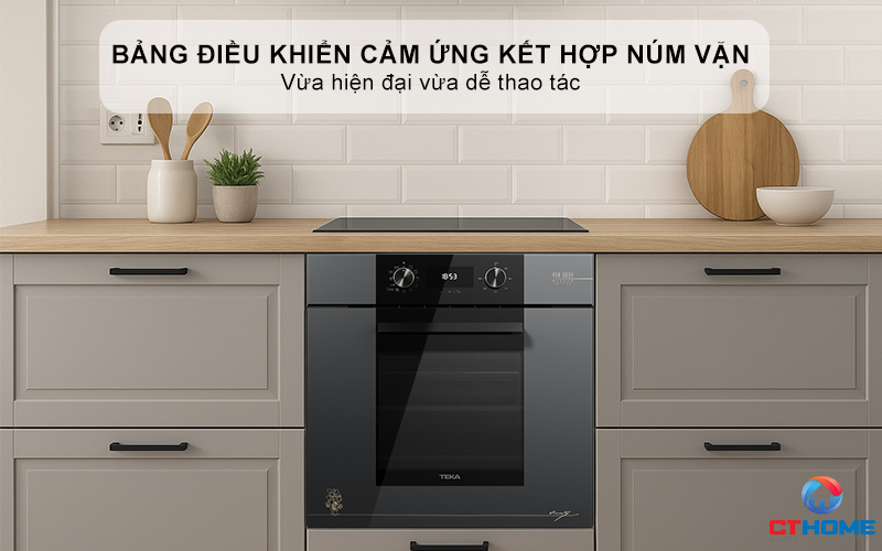 Bảng điều khiển cảm ứng kết hợp núm vặn