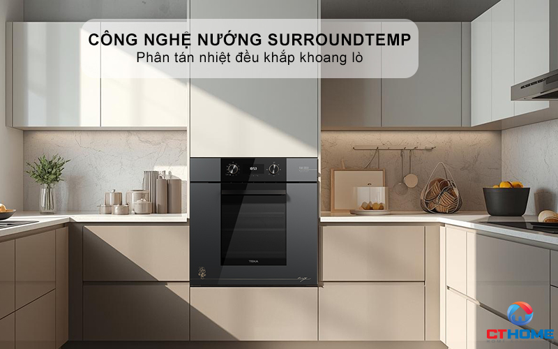 Công nghệ nướng SurroundTemp - Phân tán nhiệt đều khắp khoang lò