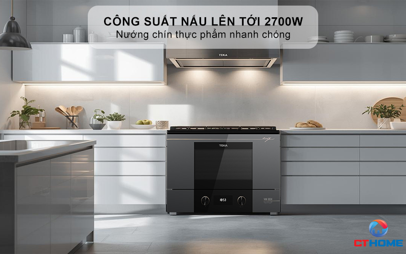 Tổng công suất vi sóng lên tới 2700W