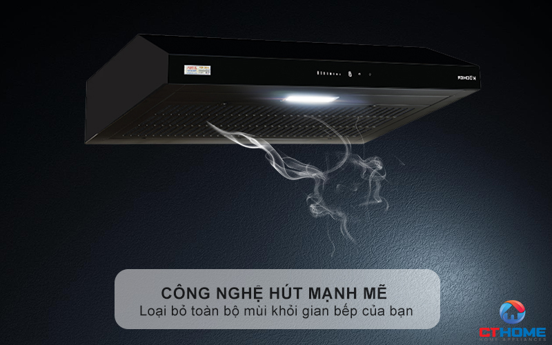 Công suất hút mạnh mẽ 900m3/h - 3 cấp tốc độ
