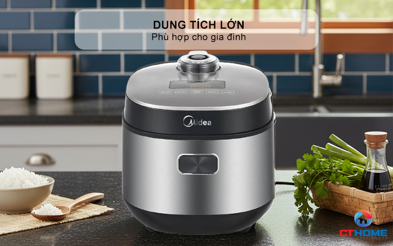NỒI CƠM ĐIỆN TỬ MIDEA 350W MRD070T1BDS 3