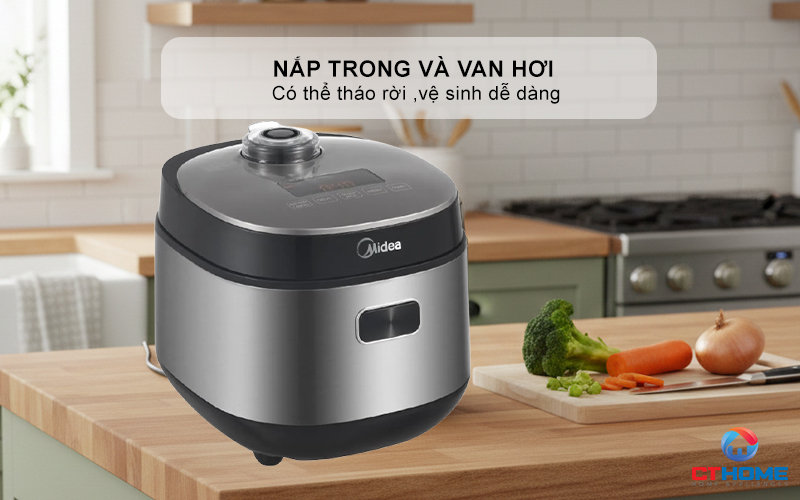 NỒI CƠM ĐIỆN TỬ MIDEA 350W MRD070T1BDS 7