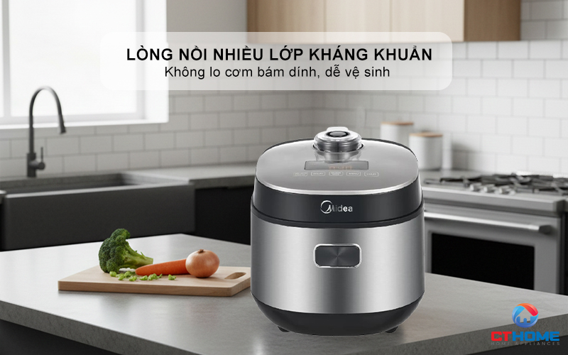 NỒI CƠM ĐIỆN TỬ MIDEA 350W MRD070T1BDS 9