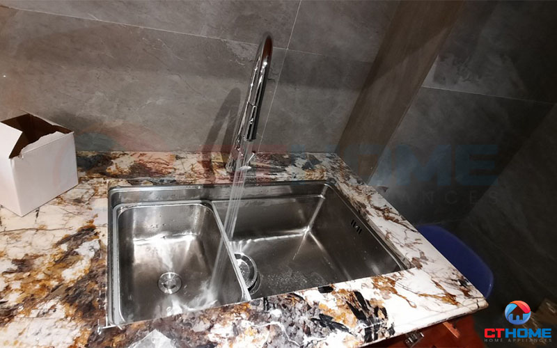 Hình ảnh thực tế Chậu rửa chén bát Konox Overmont Sink KN7548SO