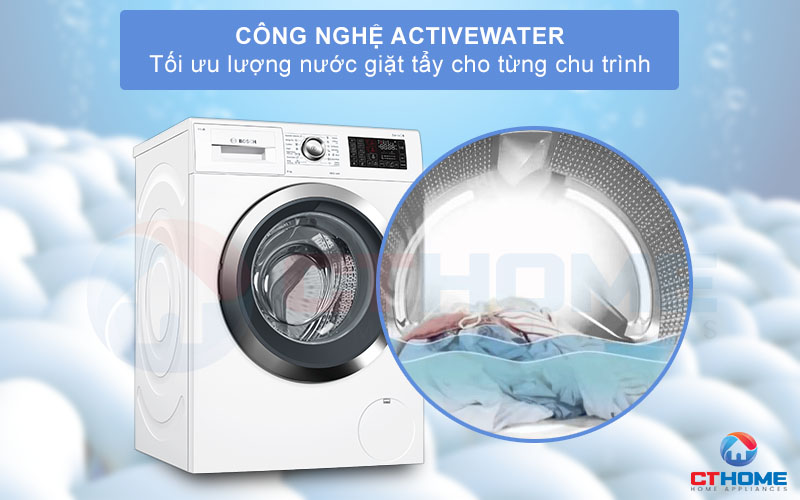 Công nghệ ActiveWater tối ưu lượng nước cho từng chu trình