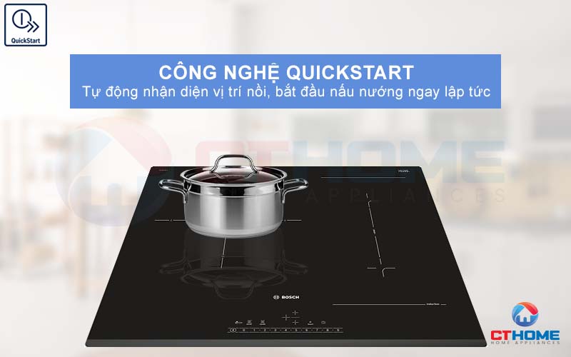 Tự động nhận diện nồi để bắt đầu nấu ngay lập tức với công nghệ QuickStart.
