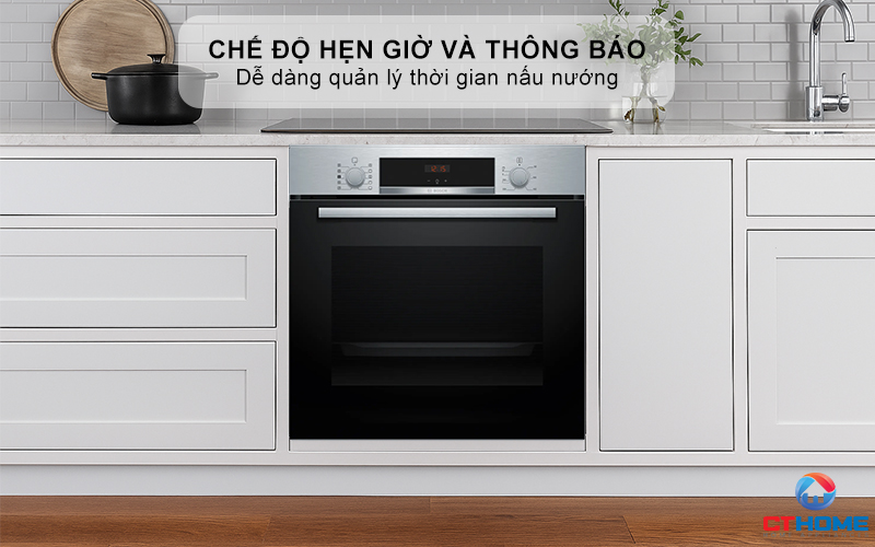 Chế độ hẹn giờ có thông báo dễ dàng quản lý thời gian nướng