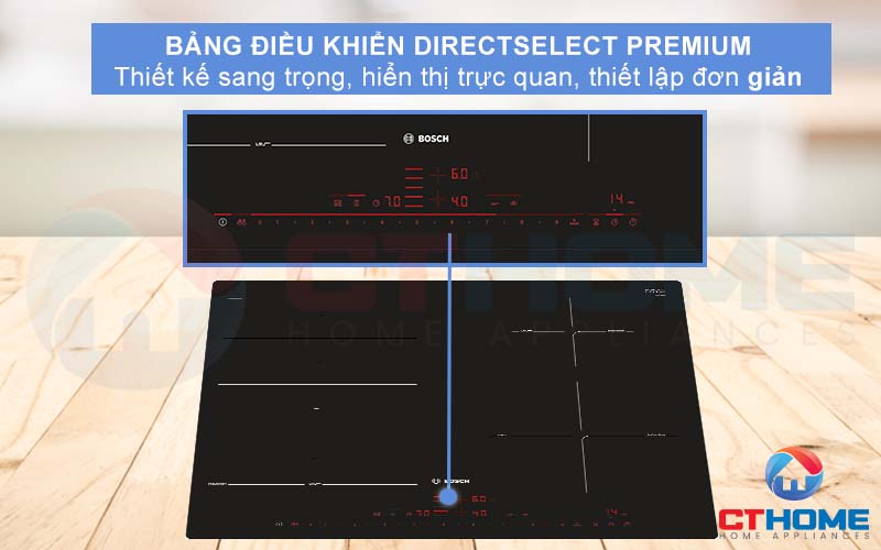 Bảng điều khiển DirectSelect Premium thiết kế sang trọng, thiết lập dễ dàng với một lần chạm.