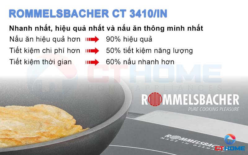 Sử dụng bếp từ Rommelsbacher CT 3410/IN giúp nấu ăn hiệu quả hơn, tiết kiệm năng lượng và thời gian hơn.