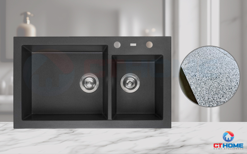 Chất liệu đá Granite tự nhiên, bền bỉ theo thời gian