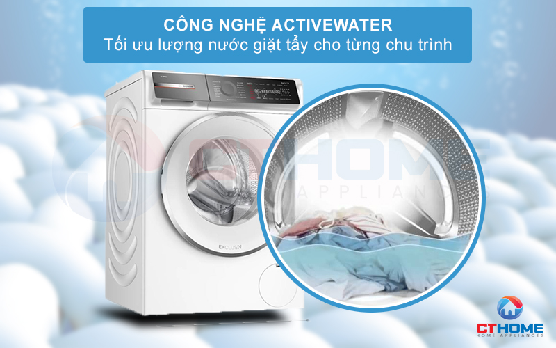 Tối ưu lượng nước từng chu trình nhờ công nghệ ActiveWater