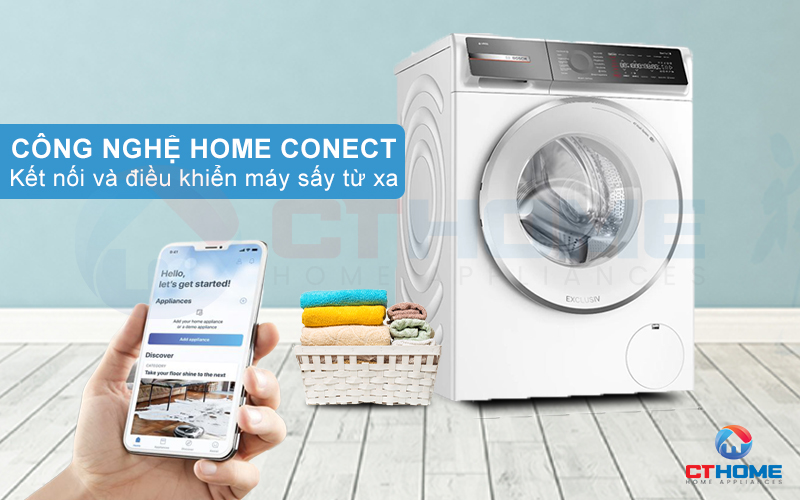 Kết nối và điều khiển máy giặt từ xa thông qua công nghệ HomeConnect