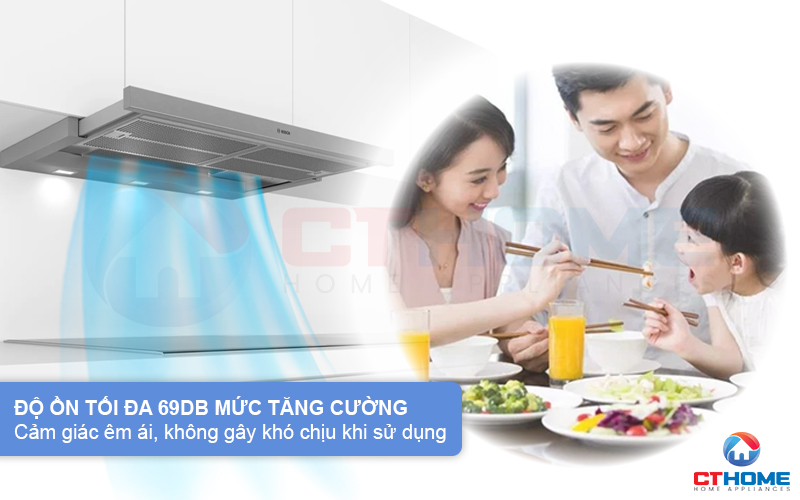 Độ ồn tối đa 69dB không gây khó chịu cho người dùng