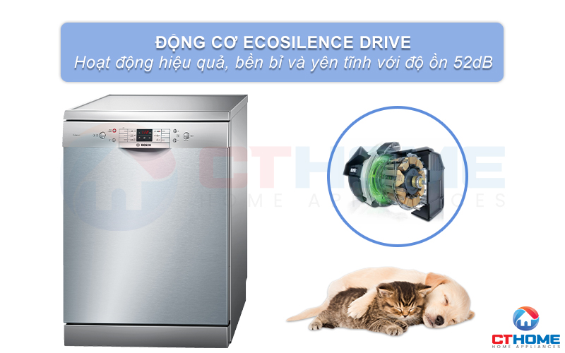 Động cơ EcoSilence Drive cho phép máy hoạt động hiệu quả mà không gây tiếng ồn