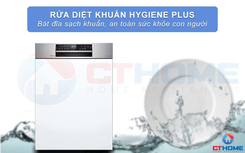 Rửa diệt khuẩn bát đĩa, bảo vệ sức khỏe với tính năng Hygiene Plus