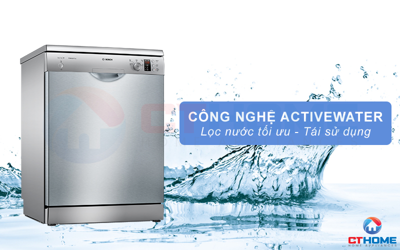 Tối ưu lượng nước rửa cho từng chu kỳ nhờ công nghệ ActiveWater