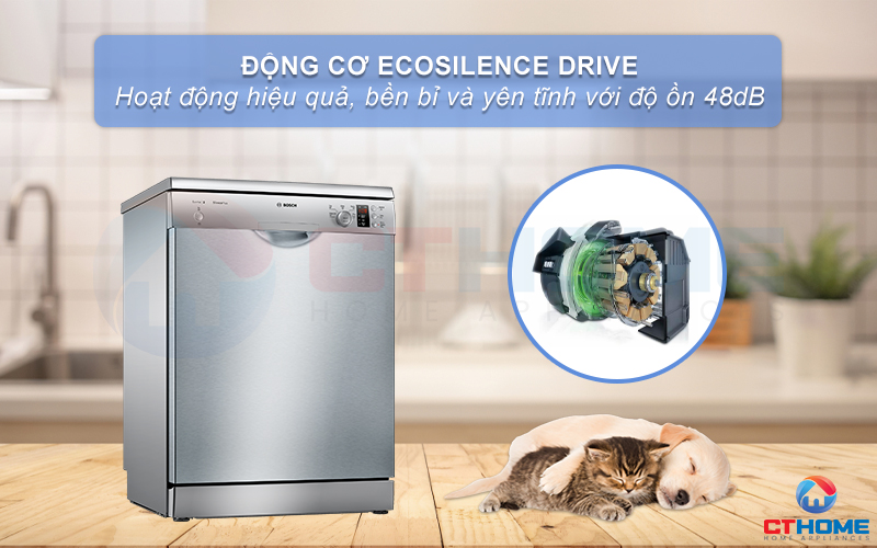 Động cơ EcoSilence Drive giúp máy vận hành êm ái và mạnh mẽ hơn