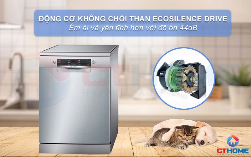 Vận hành êm ái và mạnh mẽ hơn khi máy được trang bị động cơ EcoSilence Drive