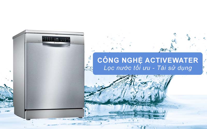 Công nghệ ActiveWater giúp máy rửa bát tiêu thụ ít nước hơn