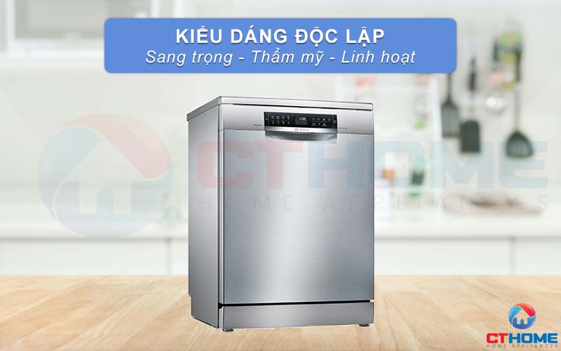 Kiểu dáng độc lập của máy rửa bát Bosch SMS68II07E Serie 6