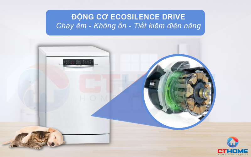 Vận hành máy mạnh mẽ và êm ái hơn nhờ động cơ EcoSilence Drive