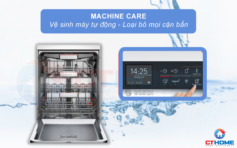 Chức năng Machine Care vệ sinh làm sạch khoang máy tự động