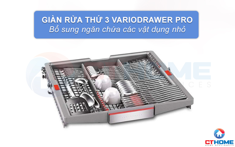 Ngăn chứa VarioDrawer Pro cung cấp không gian chứa cho vật dụng nhỏ.