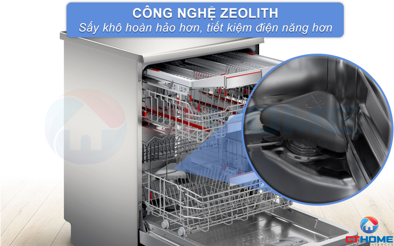 Công nghệ Zeolith giúp sấy khô hoàn hảo, tiết kiệm điện năng hơn.