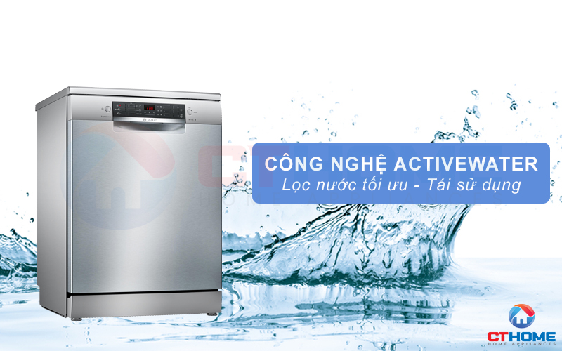 Công nghệ ActiveWater giúp tiết kiệm nước và lọc nước tối ưu