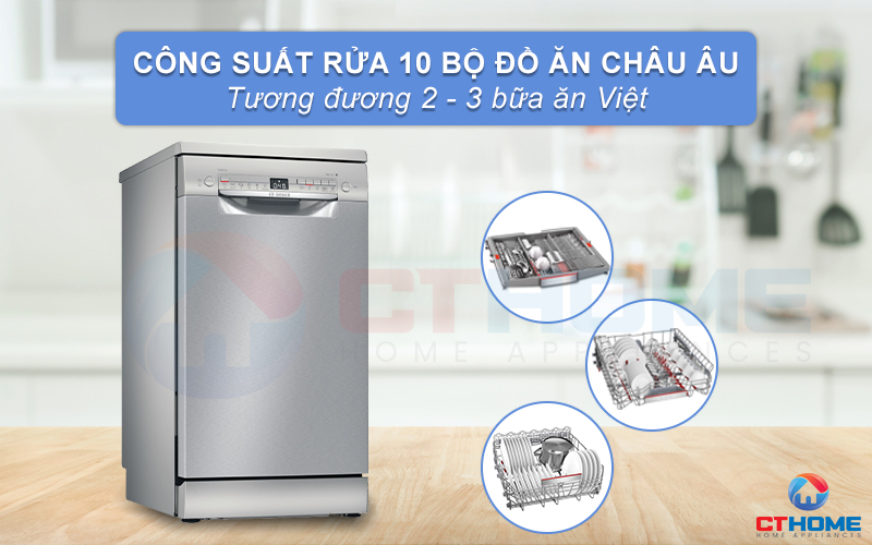 Thiết kế máy gọn nhẹ, phục vụ gia đình 3 - 4 thành viên