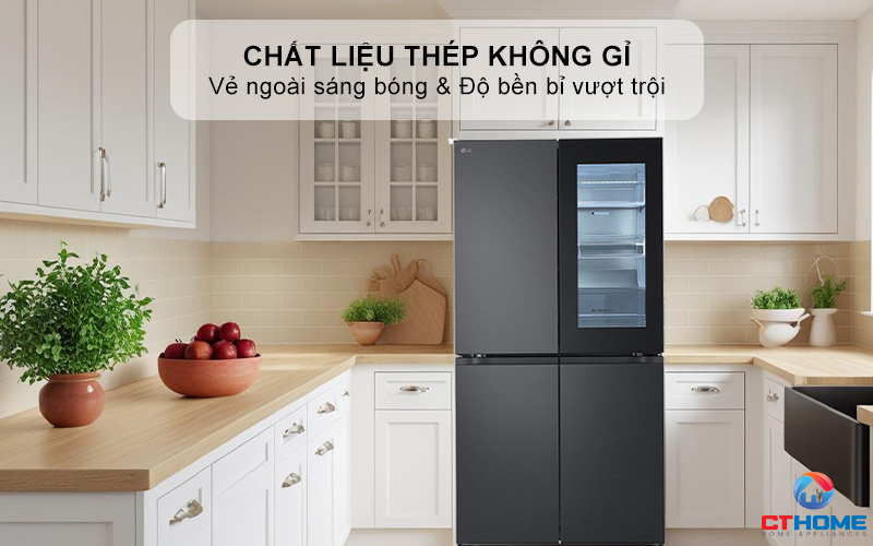 Chất liệu làm bằng thép không gỉ mang vẻ đẹp sang trọng và độ bền bỉ vượt trội