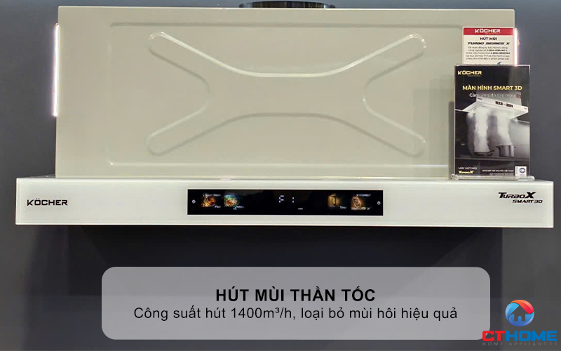 MÁY HÚT MÙI ÂM TỦ KOCHER TURBO X3D-350T NGANG 700MM TURBOX3D350T 2