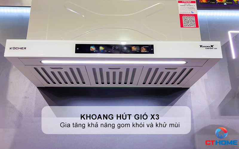 MÁY HÚT MÙI ÂM TỦ KOCHER TURBO X3D-350T NGANG 700MM TURBOX3D350T 4