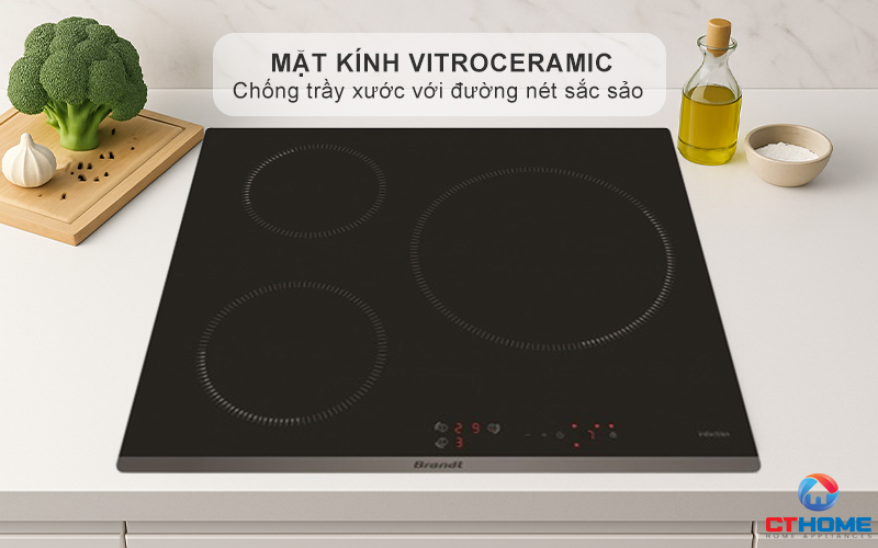 BẾP TỪ 3 VÙNG NẤU BRANDT BPI6314B 7200W MÀU ĐEN 2