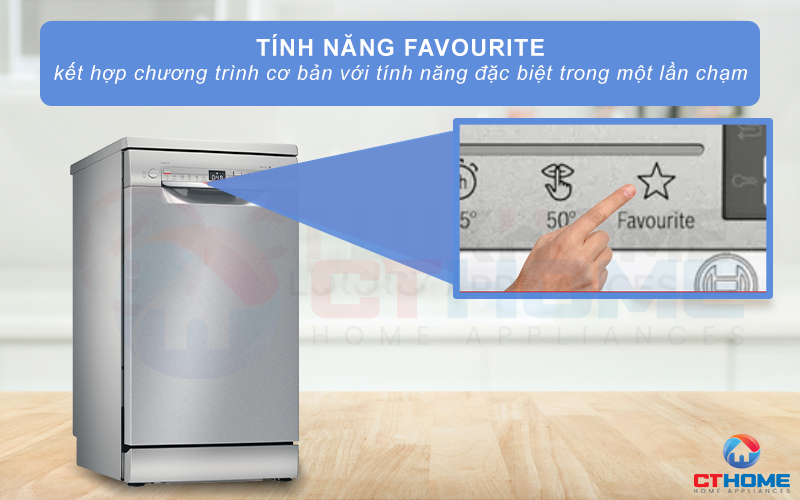 Kết hợp chương trình cơ bản và tính năng đặc biệt vào một nút nhấn với Favourite