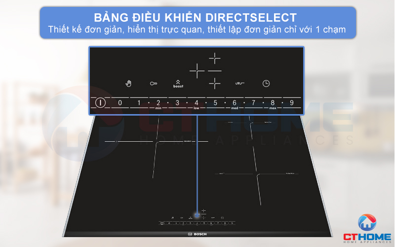 Dễ dàng lựa chọn mức cấp độ chỉ với một chạm trên bảng điều khiển Direct Select.