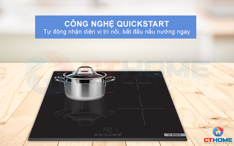 Nhận diện vị trí nồi nhanh chóng để bắt đầu nấu nướng với chức năng QuickStart