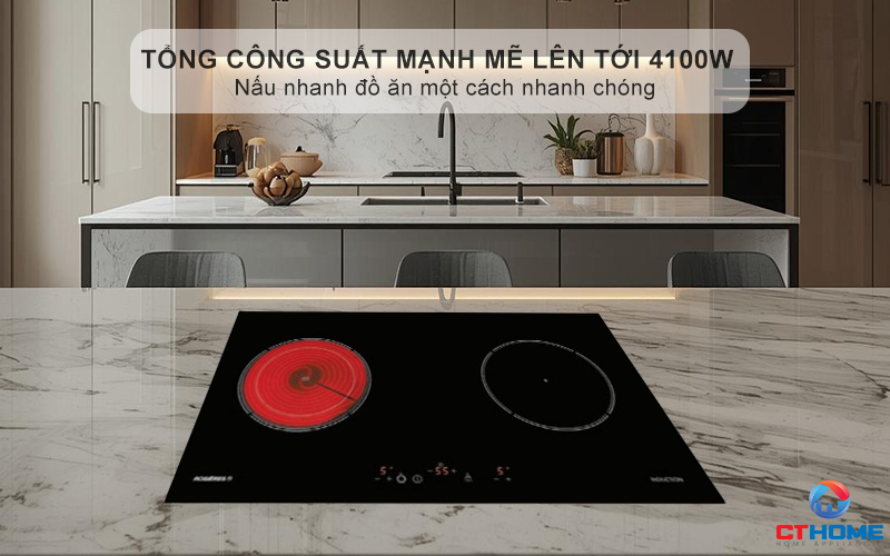 Thiết kế bếp từ thanh lịch, tinh tế