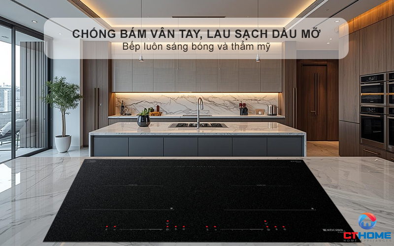 Chống bám vân tay, dễ dàng lau sạch dầu mỡ