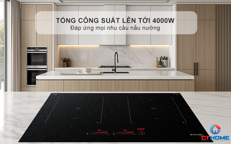 Tổng công suất mạnh mẽ lên tới 4000W 