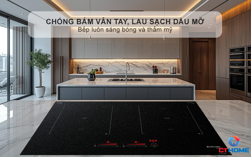 Chống bám vân tay, dễ dàng lau sạch dầu mỡ