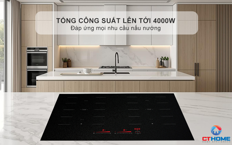 Tổng công suất mạnh mẽ lên tới 4000W 