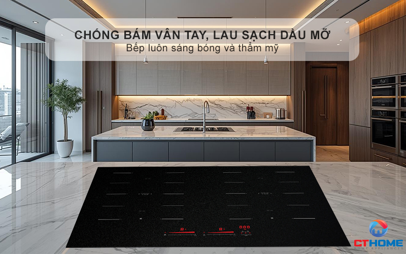 Chống bám vân tay, dễ dàng lau sạch dầu mỡ