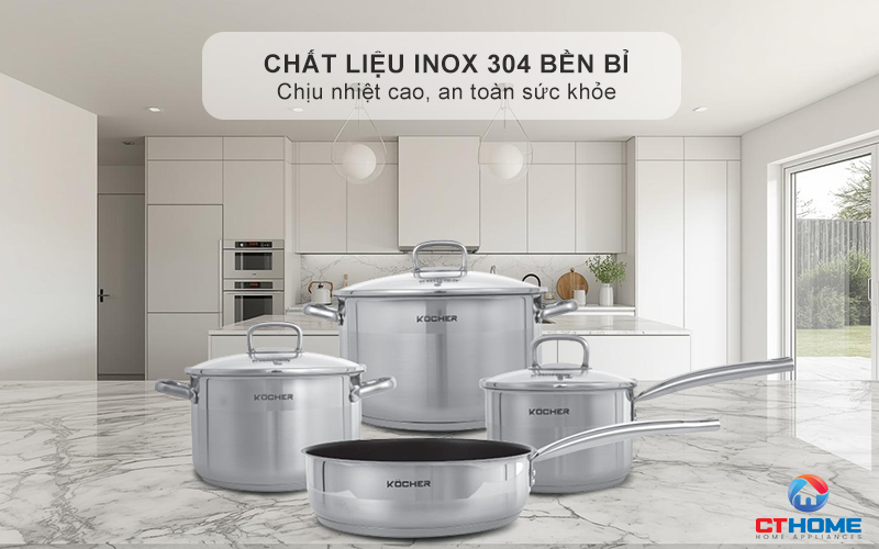Chất liệu inox 304 cao cấp
