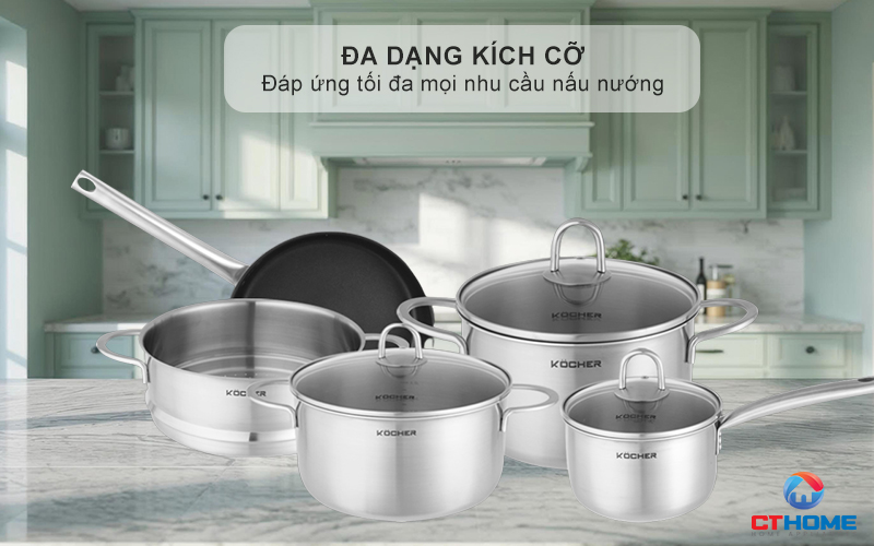 Đa Dạng Kích Thước – Linh Hoạt Cho Mọi Món Ăn